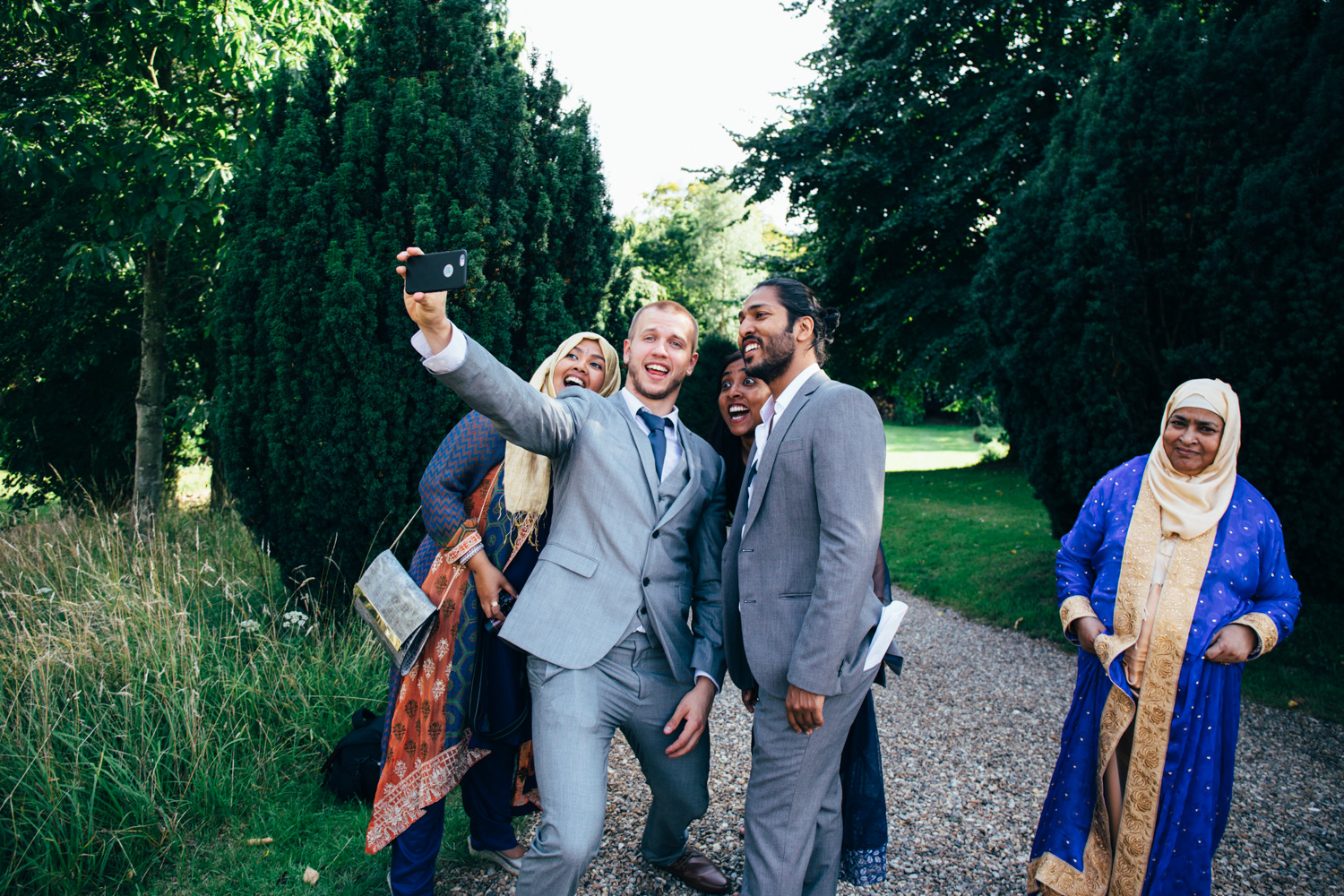 selfie photograph at norfolk wedding
