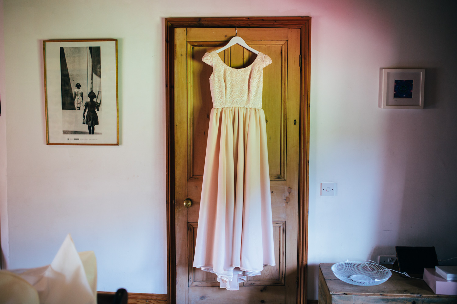 boho wedding dress at chaucer barn photography