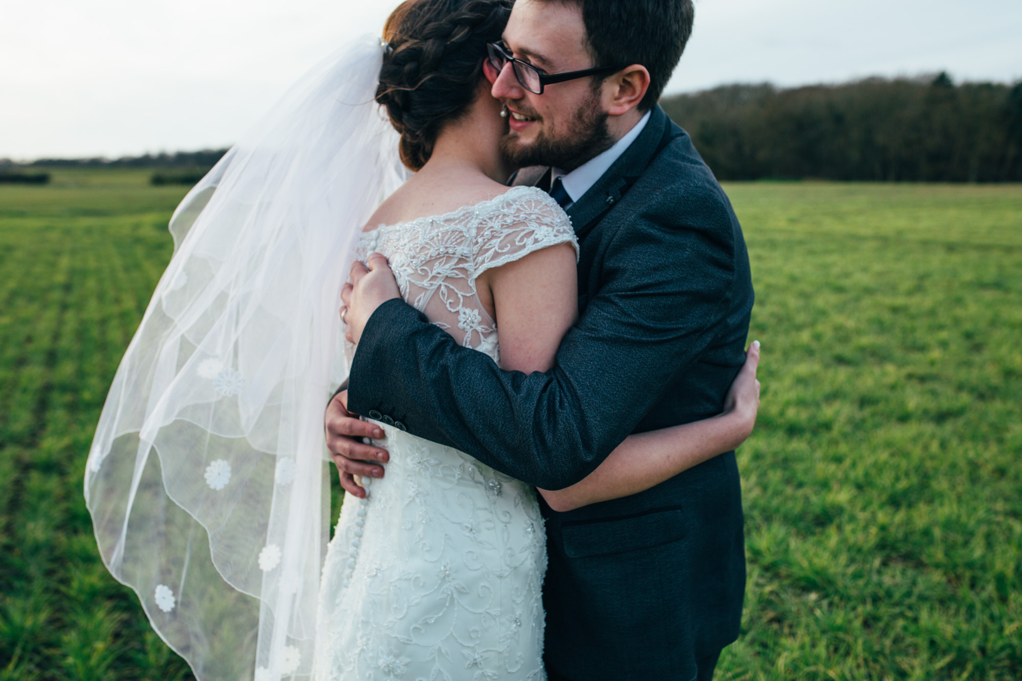Wedding Photography of newlyweds at Wood Farm Barn in Suffolk