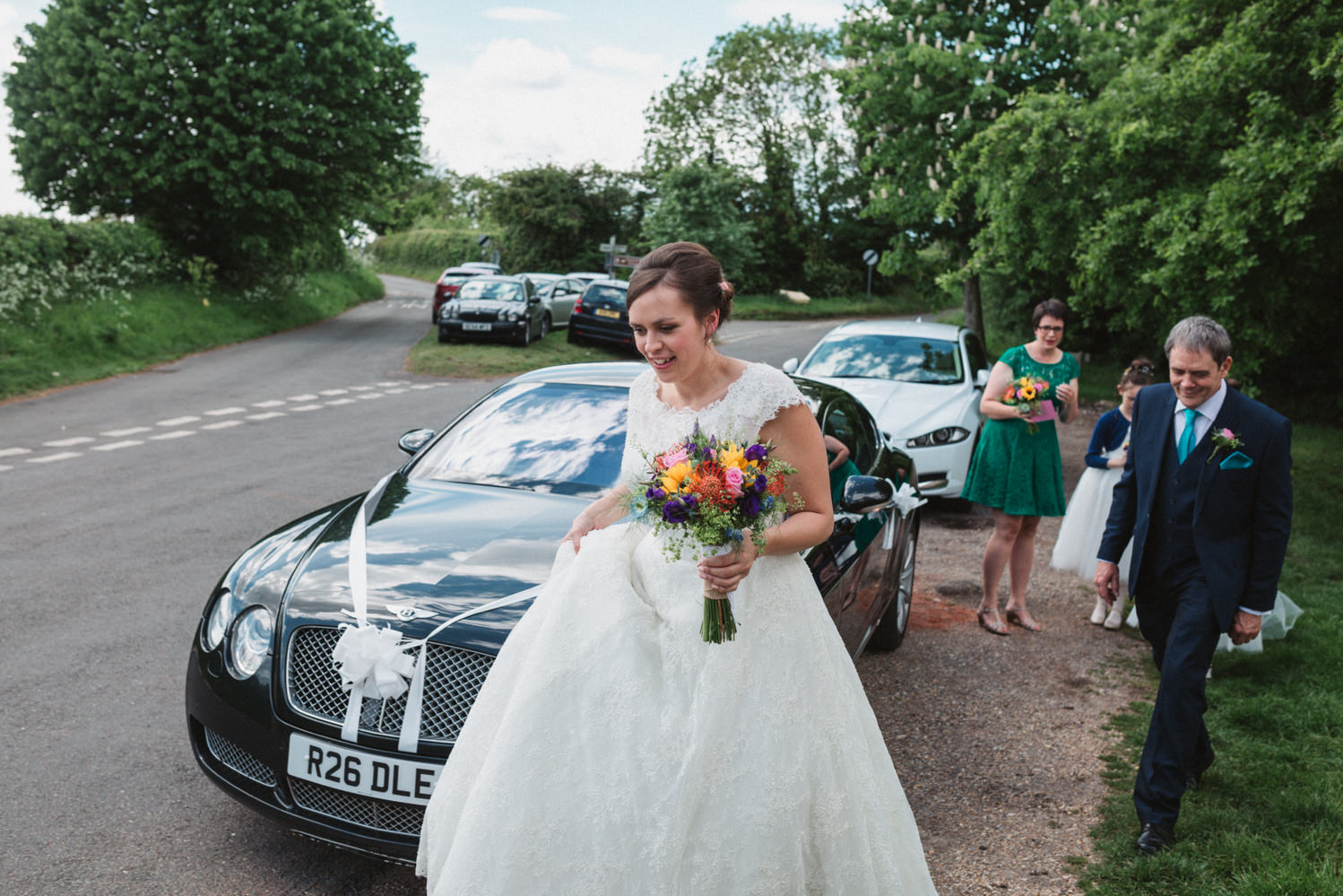 Happy norfolk relaxed bride before her wedding