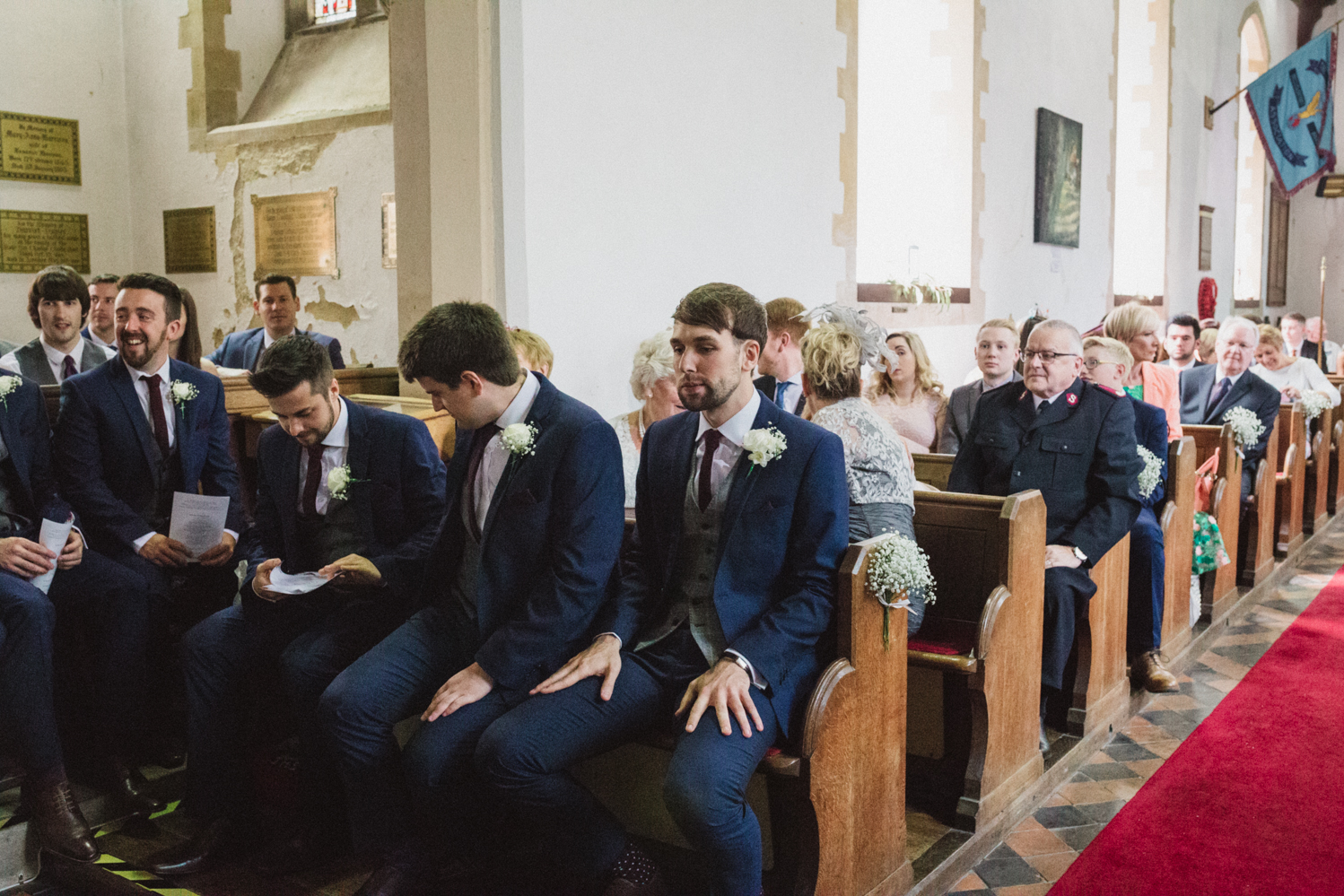 photography of relaxed wedding ceremony at worlingham church, suffolk