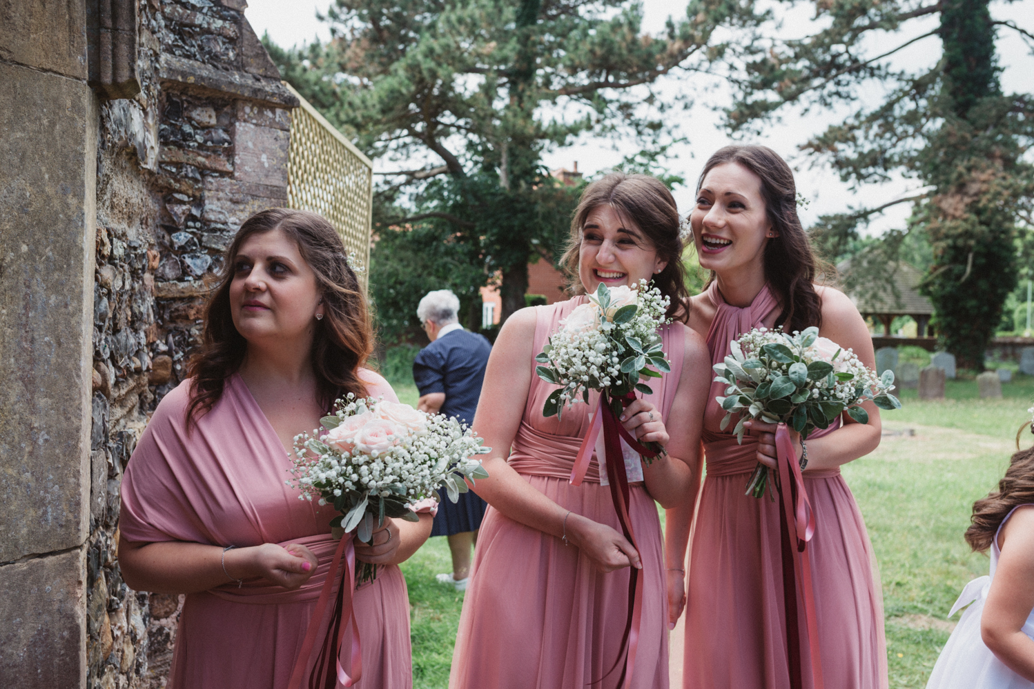 photography of relaxed wedding ceremony at worlingham church, suffolk