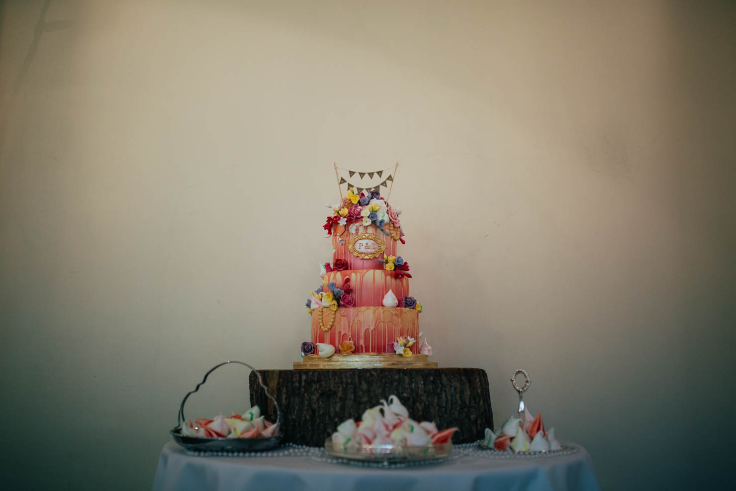 meringue wedding cake at suffolk wood hall manor
