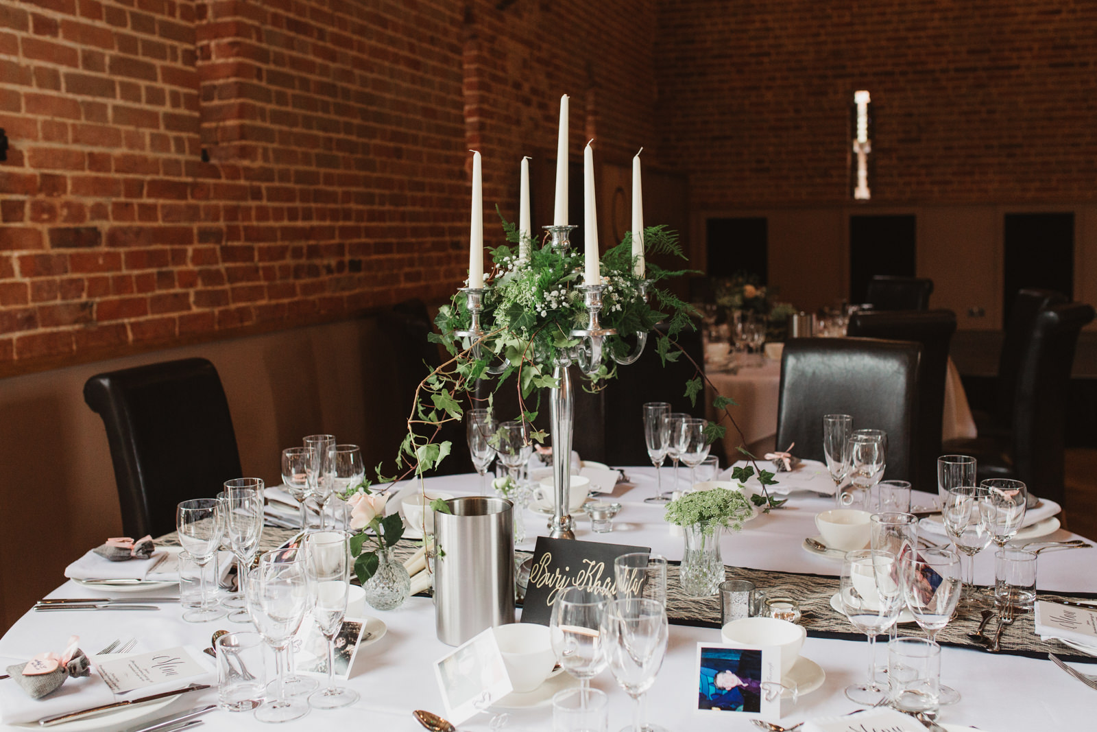 Elegant table decorations styling at Southwood Hall Norfolk 