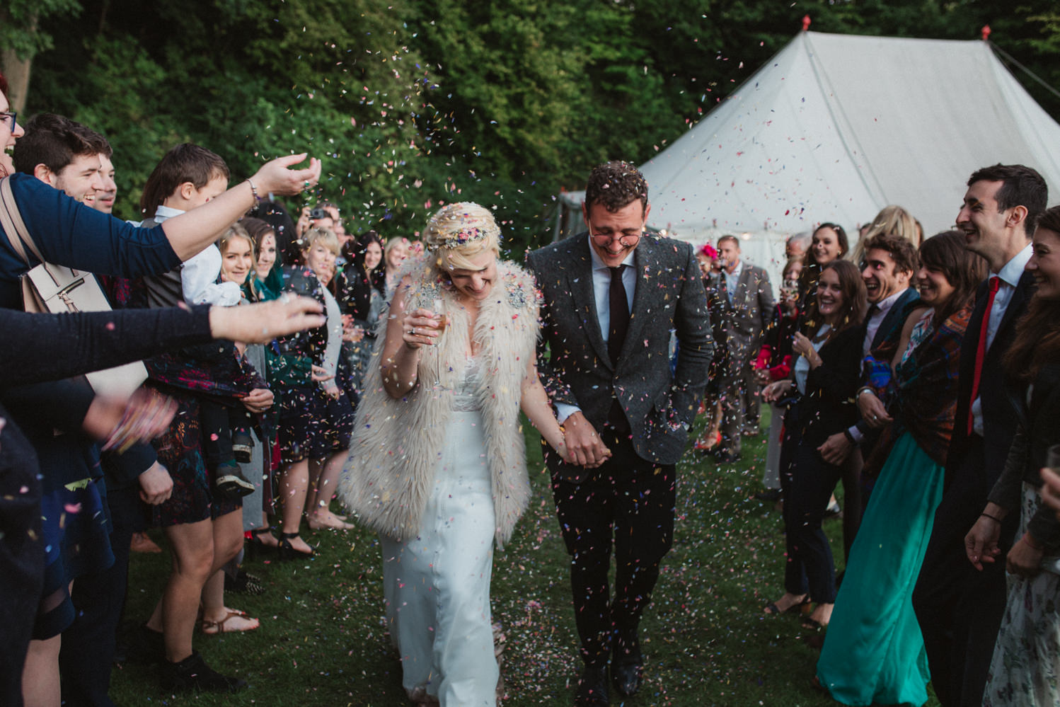 colourful confetti throw at the keeper and the dell in norfolk
