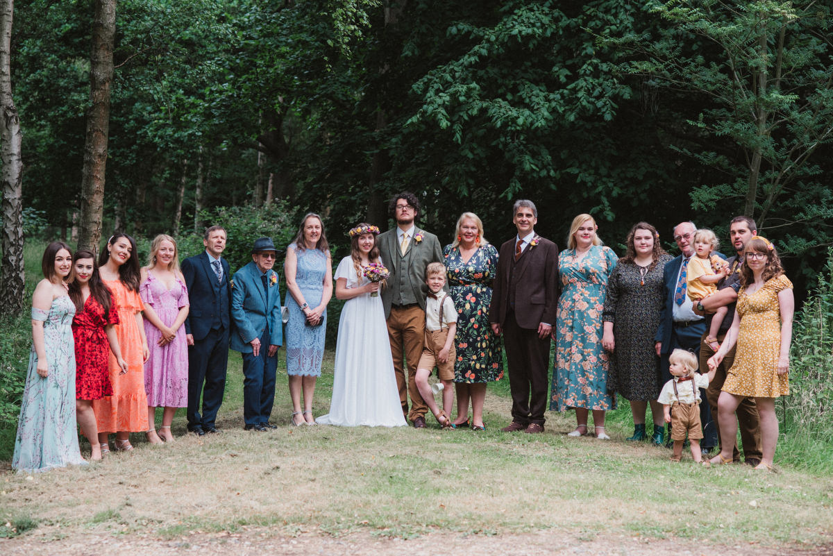 family wedding group portraits at Oak Lodge Thetford Forest Wedding Photography 