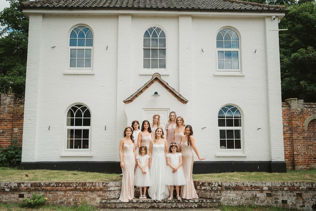 Bridesmaids at Holly House at Worstead Estate wedding in Norfolk